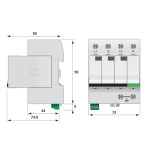 protectie supratensiuni etitec v t12 280/12,5 3+1 rc 002442918