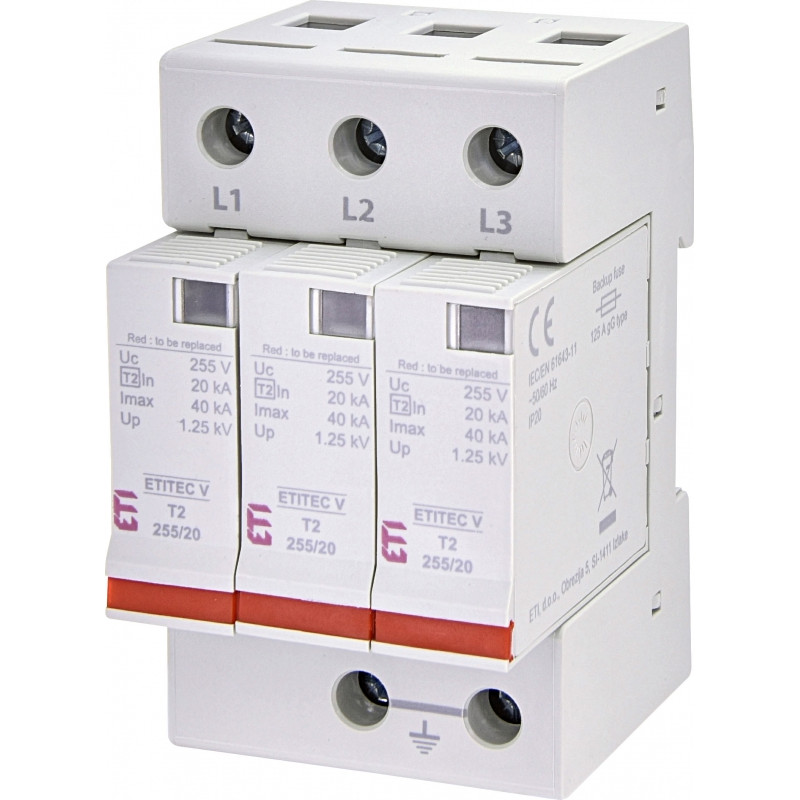 protectie supratensiuni etitec v t2 255/20 3+0 002442955