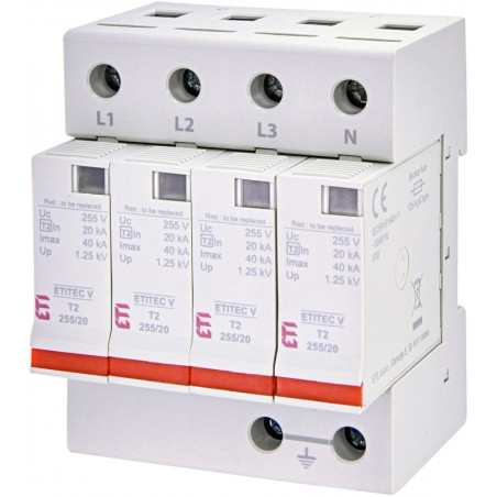 protectie supratensiuni etitec v t2 255/20 4+0 002442956