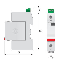 protectie supratensiuni etitec v t2 255/20 1+0 rc 002442958