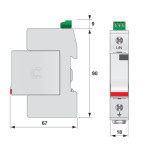 protectie supratensiuni etitec v t2 255/20 1+0 rc 002442958