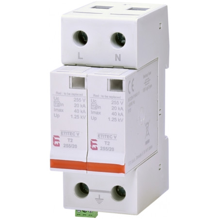 protectie supratensiuni etitec v t2 255/20 2+0 rc 002442959