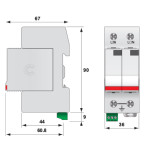 protectie supratensiuni etitec v t2 255/20 2+0 rc 002442959