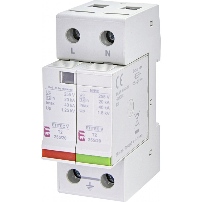 protectie supratensiuni etitec v t2 255/20 1+1 rc 002442960
