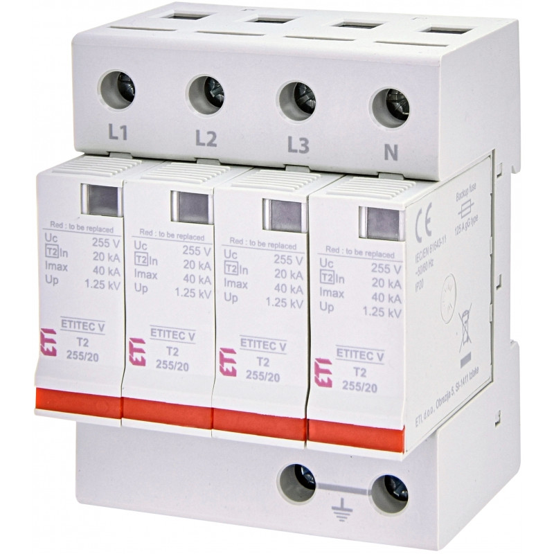 protectie supratensiuni etitec v t2 255/20 4+0 rc 002442962