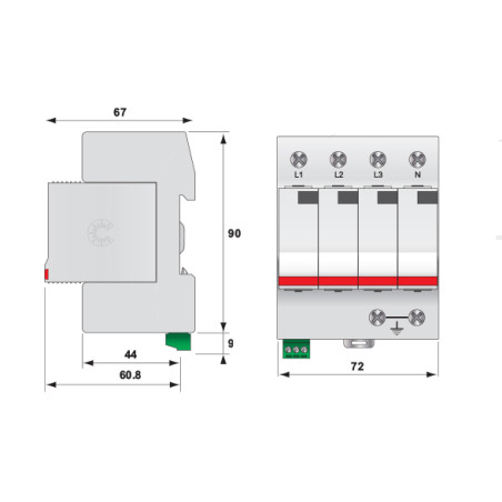 protectie supratensiuni etitec v t2 255/20 4+0 rc 002442962