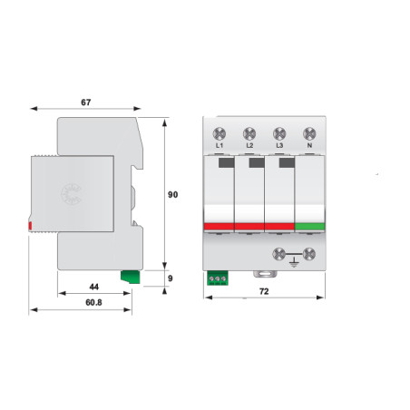 protectie supratensiuni etitec v t2 255/20 3+1 rc 002442963