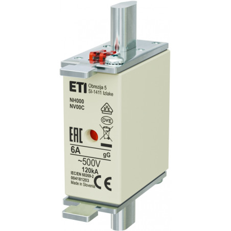 siguranta nh000 gg 6a/500v 004181203