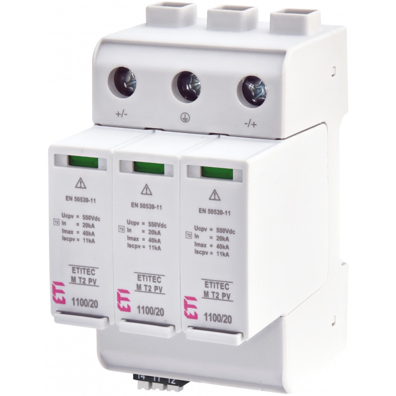 protectie supratensiuni etitec m t2 pv 1100/20 y rc 002440516