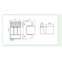 protectie supratensiuni etitec em t2 pv 1100/20 y rc 002440624