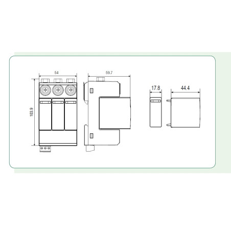 protectie supratensiuni etitec em t2 pv 1100/20 y rc 002440624
