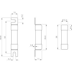 siguranta ch10x38 gpv 6a 1000v ul 002625103