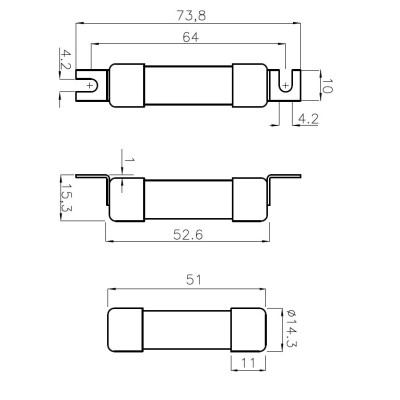 siguranta ch14x51 gpv 25a/1000v dc 002637109
