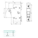 baza sigurante efh 10 dc 2p led 002540213