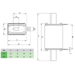 siguranta nh0 gpv 63a/750v dc 004110312