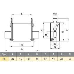 siguranta nh00 uq01 ar 20a/690v 004371206