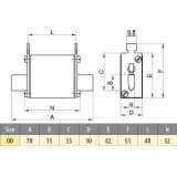 siguranta nh00 uq01 ar 100a/690v 004371214