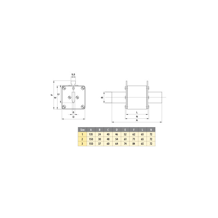 siguranta nh3 uq02 ar 710a/690v 004745229