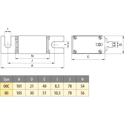 siguranta nhs000/80 uq01 ar 50a/690v 004371111