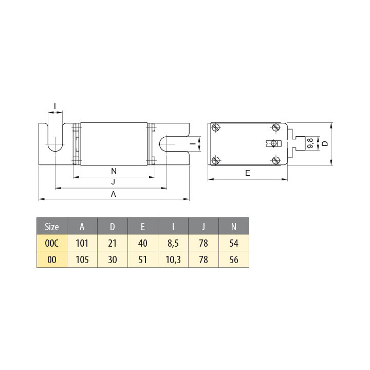 siguranta nhs000/80 uq01 ar 50a/690v 004371111