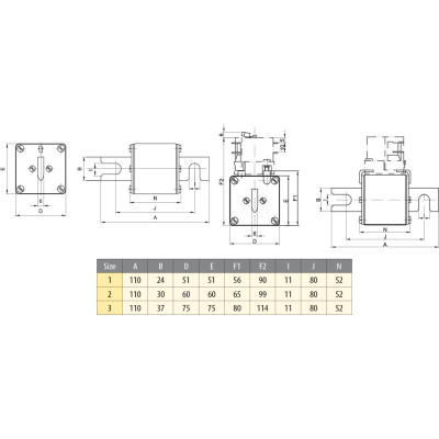siguranta nhs3/80 uq01 ar 710a/690v 004385129