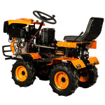 mini tractor detoolz, 17cp, 530cc, motor pe motorina 4t, 4x4, 4 viteze, pornire electrica, 2 cutii de viteze