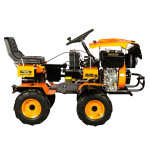 mini tractor detoolz, 17cp, 530cc, motor pe motorina 4t, 4x4, 4 viteze, pornire electrica, 2 cutii de viteze