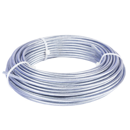 cablu otel zincat micul fermier, plastifiat, diametru 2-3.5mm, lungime 25m