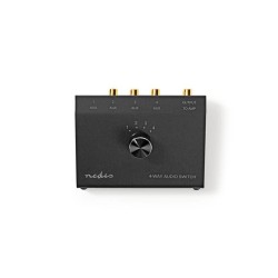 Comutatoare AV, Comutator 1x jack 3,5 mm + 3x RCA - 1x RCA NEDIS ASWI2404BK -1, dioda.ro
