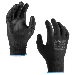 manusa lucru poliuretan marime 9 / l set 12 buc rebel