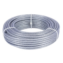 cablu otel zincat micul fermier, plastifiat, diametru 4-5.5mm, lungime 25m