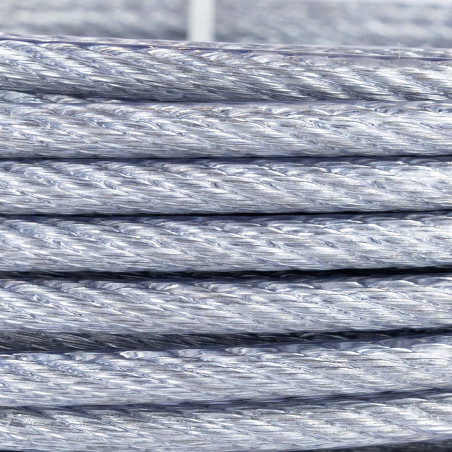 cablu otel zincat micul fermier, plastifiat, diametru 4-5.5mm, lungime 25m