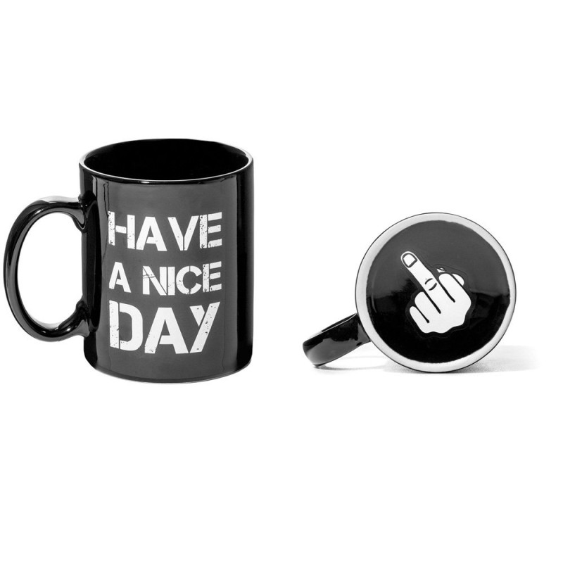 Cana cu degetul mijlociu Have a Nice Day - NEAGRA