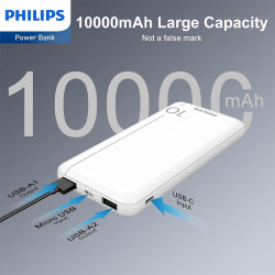power bank li-polymer 10000mah philips
