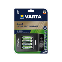 incarcator varta ultra fast charger+ 57685 nimh aaa, aa + 4 acumulatori aa 2100 mah