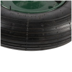 roata roaba micul fermier 4.00-8, diametru ax 14mm, janta verde