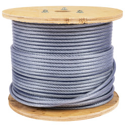 tambur cablu otel zincat micul fermier, plastifiat, diametru 4-5.5mm, lungime 100m