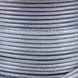 tambur cablu otel zincat micul fermier, plastifiat, diametru 4-5.5mm, lungime 100m