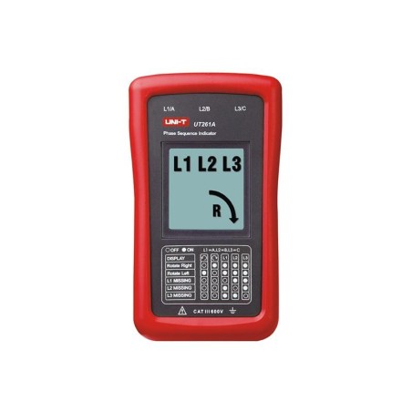 Detectoare Testere De Cablu, Indicator de secvență de fază și rotație a motorului UT261A -1, dioda.ro