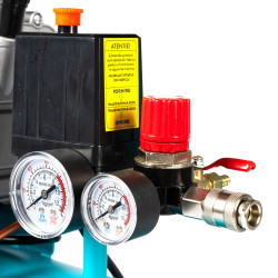 compresor detoolz 50l cu ulei, 1680 w, debit 206l/min, 8 bar, 2 prize de aer