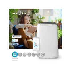 aer conditionat portabil nedis smartlife 3in1, 14.000 btu, pana la 120 m3, wi-fi, functie dezumidificare, clasa energetica a