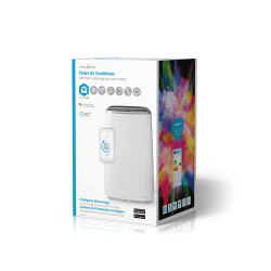 aer conditionat portabil nedis smartlife 3in1, 14.000 btu, pana la 120 m3, wi-fi, functie dezumidificare, clasa energetica a