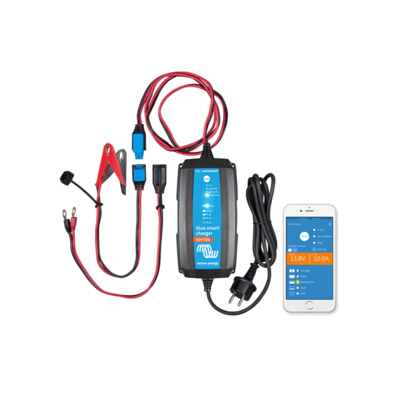 incarcator de retea victron energy blue smart ip65 charger 12/10 + dc connector