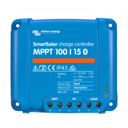 incarcator solar 12v 24v 15a victron energy smartsolar mppt 100/15