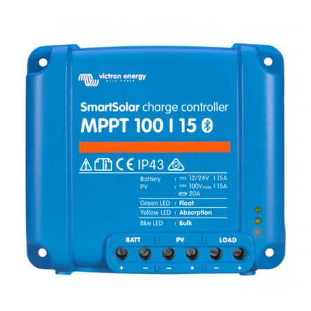 incarcator solar 12v 24v 15a victron energy smartsolar mppt 100/15