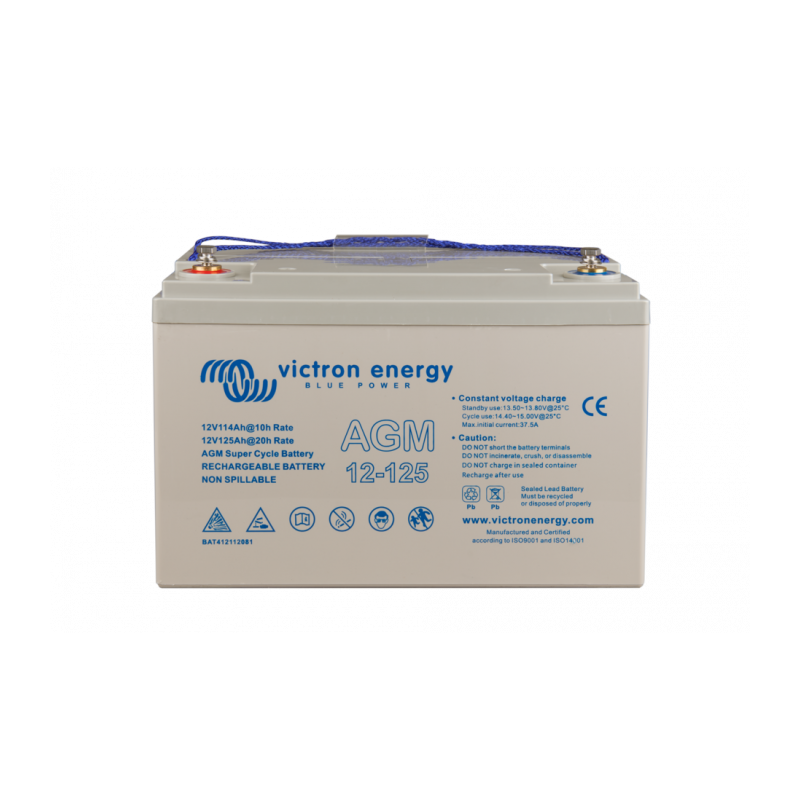 victron energy agm super cycle battery 12v/125ah (m8)