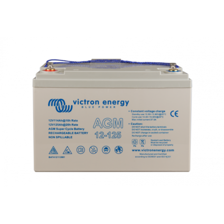 victron energy agm super cycle battery 12v/125ah (m8)