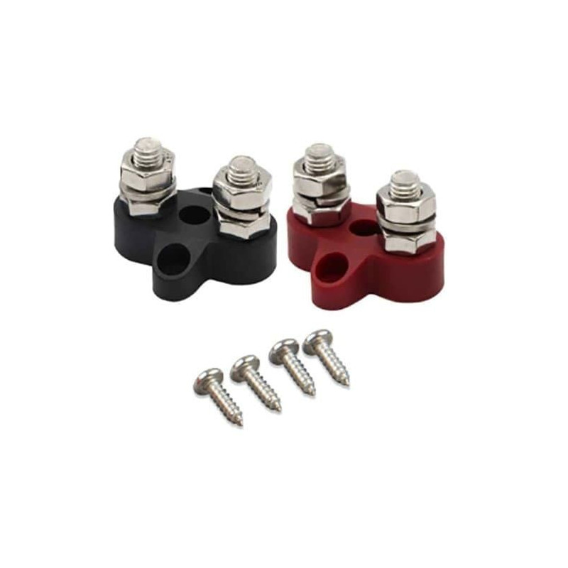 victron energy dual terminal stud m8-linked set (1 red/1 black)