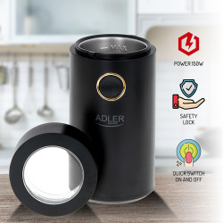 rasnita cafea ad 4446 negru auriu adler