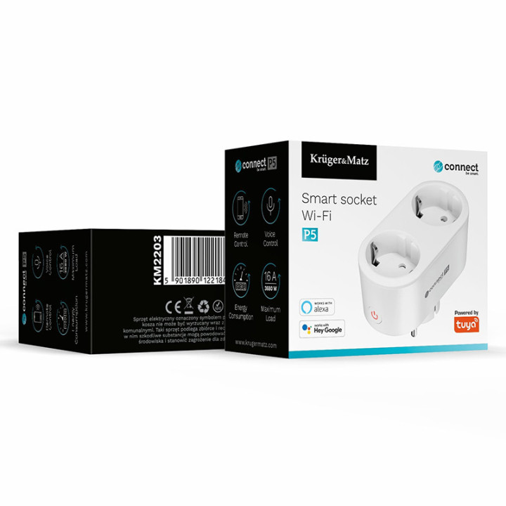 priza smart wifi connect p5 tuya kruger&matz